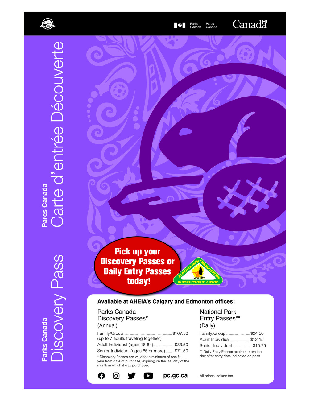 Park Passes and Fishing Permits | AHEIA
